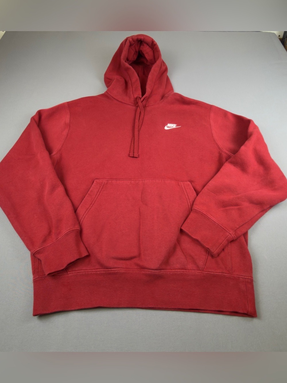 Nike Red Pullover Hoodie with Small Swoosh
